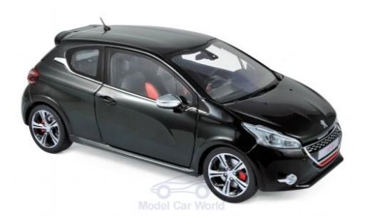 Diecast model cars Peugeot 208 GTi metallic black 2013 1/18 Norev