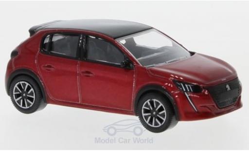 Diecast model cars Peugeot 208 Base metallic red 2019 1/64 Norev