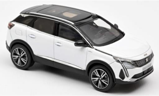 Diecast model cars Peugeot 3008 GT Hybrid4 metallic white 2020 1/43 Norev