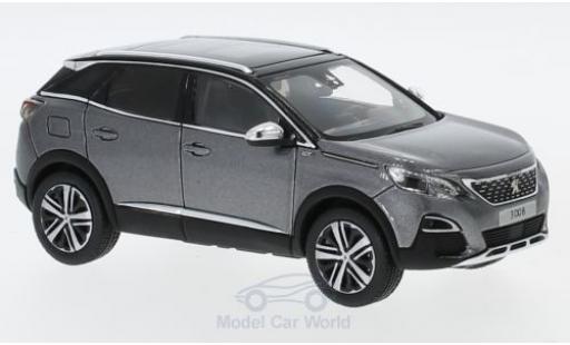 Diecast model cars Peugeot 3008 GT metallic grey 2016 1/43 Norev