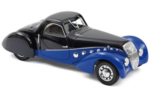 Diecast model cars Peugeot 302 Darl Mat Coupe blue/blue 1937 1/18 Norev