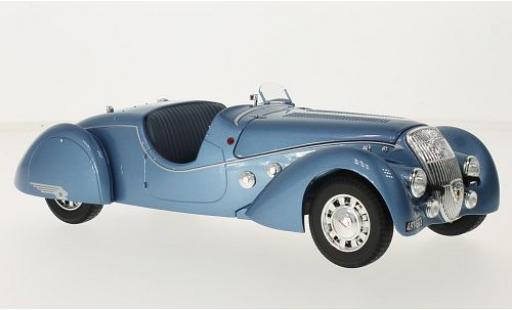 Diecast model cars Peugeot 302 Darl Mat - Roadster metallic blue 1937 1/18 Norev