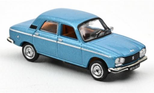 Diecast model cars Peugeot 304 Berline GL metallic blue 1977 without Vitrine 1/87 Norev