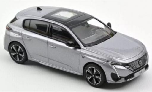 Diecast model cars Peugeot 308 GT metallic grey 2021 1/43 Norev