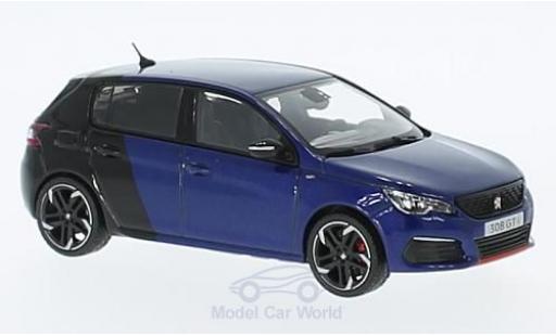 Diecast model cars Peugeot 308 GTI Coupe Franche blue/black 2017 1/43 Norev