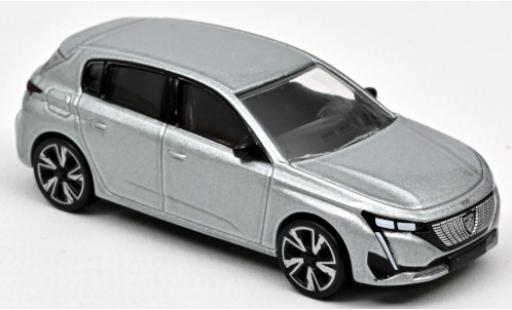 Diecast model cars Peugeot 308 Base metallic grey 2021 1/64 Norev
