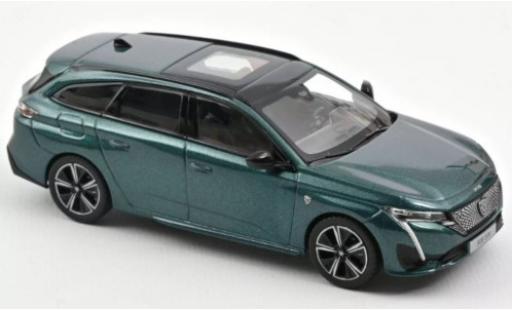 Diecast model cars Peugeot 308 GT SW metallic turquoise 2021 1/43 Norev