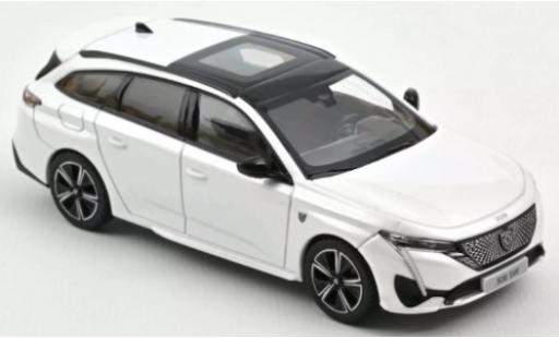 Diecast model cars Peugeot 308 GT SW metallic white 2021 1/43 Norev