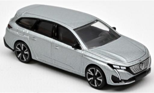Diecast model cars Peugeot 308 SW metallic grey 2021 1/64 Norev
