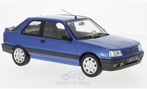 Diecast model cars Peugeot 309 GTI 16 metallic blue 1991 1/18 Norev