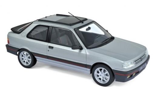 Diecast model cars Peugeot 309 GTI metallic grey 1987 1/18 Norev