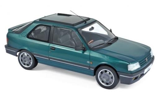 Diecast model cars Peugeot 309 GTI metallic green 1991 1/18 Norev