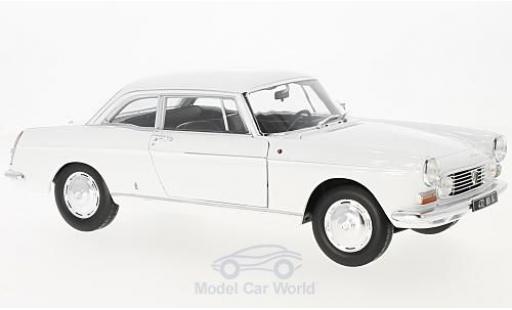 Diecast model cars Peugeot 404 coupe white 1967 1/18 Norev