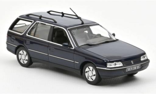 Diecast model cars Peugeot 405 Break Estate blue 1991 1/43 Norev