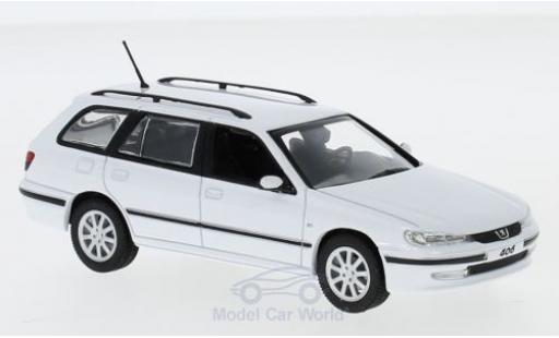 Diecast model cars Peugeot 406 Break Estate white 2003 1/43 Norev