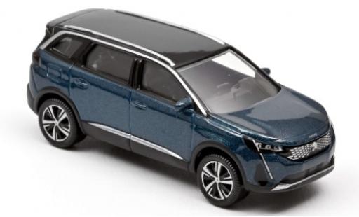 Diecast model cars Peugeot 5008 Base metallic blue/black 2020 1/64 Norev