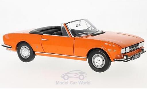 Diecast model cars Peugeot 504 Cabriolet Convertible orange 1970 1/18 Norev