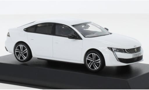Diecast model cars Peugeot 508 GT metallic white 2018 1/43 Norev