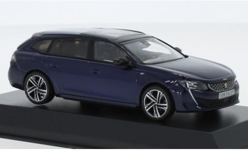 Diecast model cars Peugeot 508 SW GT metallic blue 2018 1/43 Norev