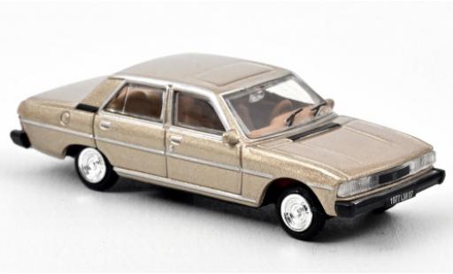Diecast model cars Peugeot 604 Base metallic beige 1977 1/87 Norev