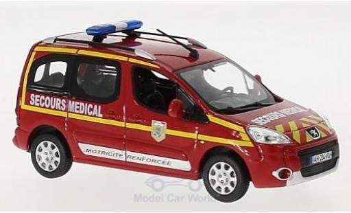 Diecast model cars Peugeot Partner Base Fire brigade Secours Medical 2010 1/43 Norev