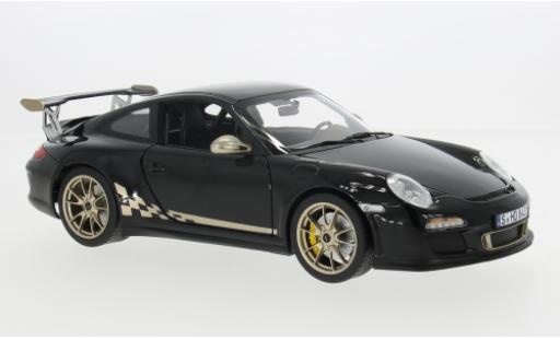 Diecast model cars Porsche 911 GT3 RS black/gold 2009 1/18 Norev