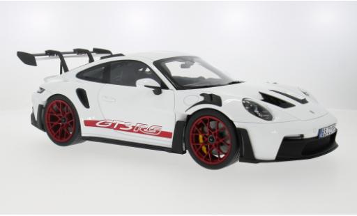 Diecast model cars Porsche 911 GT3 R S white/red 2022 1/12 Norev