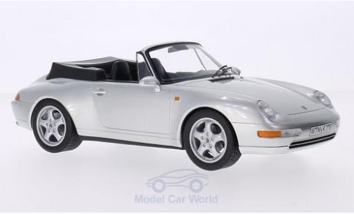 Diecast model cars Porsche 911 SC Carrera Convertible grey 1994 hood liegt ein 1/18 Norev