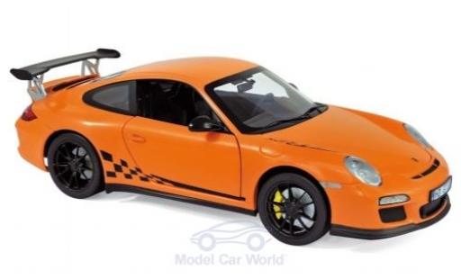 Diecast model cars Porsche 911 GT3 RS ( II) orange 2009 1/18 Norev