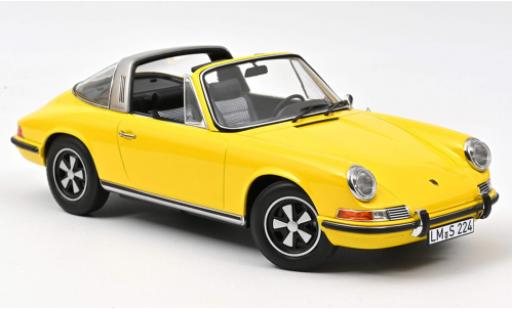 Diecast model cars Porsche 911 Targa E yellow 1969 1/18 Norev
