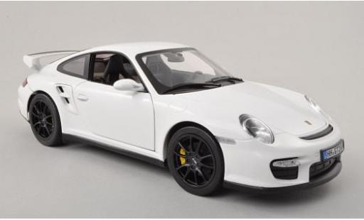 Diecast model cars Porsche 911 GT2 ( II) white 2007 1/18 Norev
