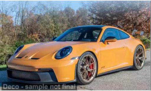 Diecast model cars Porsche 911 GT3 yellow 2021 1/18 Norev