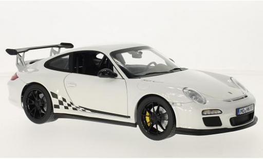 Diecast model cars Porsche 911 GT3 RS white/Dekor 2010 1/18 Norev