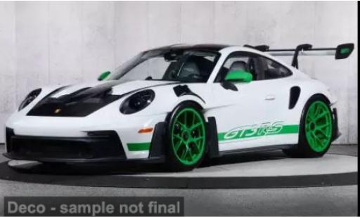 Diecast model cars Porsche 911 GT3 RS white/green 2022 1/18 Norev