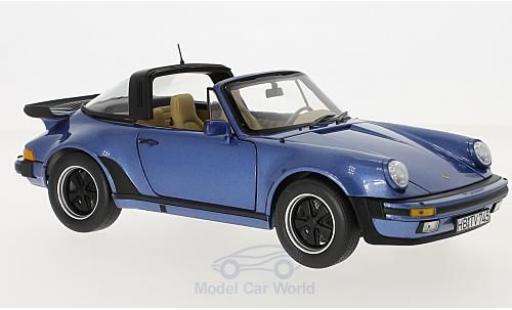 Diecast model cars Porsche 911 Turbo Targa metallic blue 1987 1/18 Norev