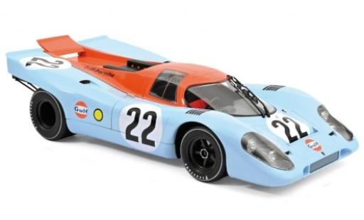 Diecast model cars Porsche 917 1970 K RHD No.22 Gulf 24h Frankreich D.Hobbs/R.Attwood 1/12 Norev