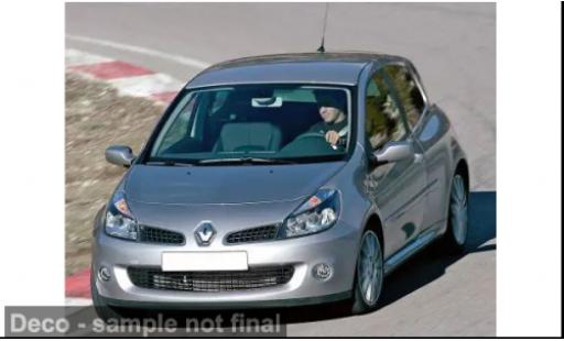 Diecast model cars Renault Clio RS R.S silver 2007 1/18 Norev