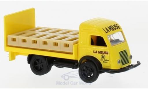 Diecast model cars Renault Galion Base Brasseur yellow 1963 with Ladegut Getr&Atilde;&curren;nkekisten 1/87 Norev