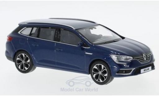 Diecast model cars Renault Megane Estate metallic blue 2016 1/43 Norev