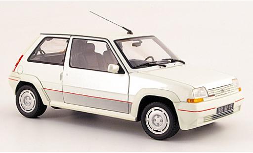 Diecast model cars Renault 5 GT Turbo Phase 1 Supercinq GT Turbo Ph. I metallise white 1986 1/18 Norev