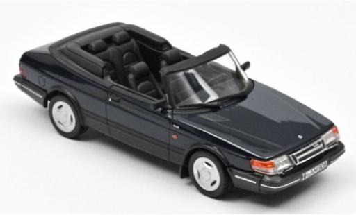Diecast model cars Saab 900 Turbo 16 Convertible metallic blue 1992 1/43 Norev
