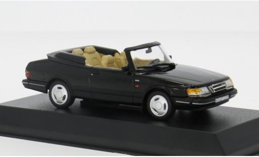 Diecast model cars Saab 900 Turbo Cabriolet Convertible black 1992 1/43 Norev