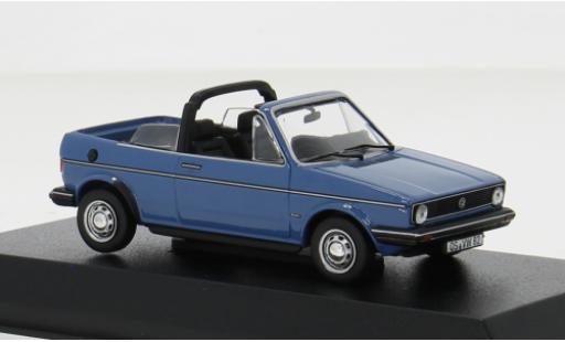 Diecast model cars Volkswagen Golf Cabriolet I Convertible blue 1981 1/43 Norev