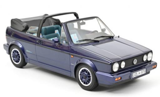 Diecast model cars Volkswagen Golf Cabriolet I Convertible Coast metallic purple 1991 hood ouvert 1/18 Norev