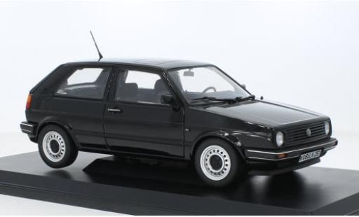 Diecast model cars Volkswagen Golf Base II CL black 1987 1/18 Norev