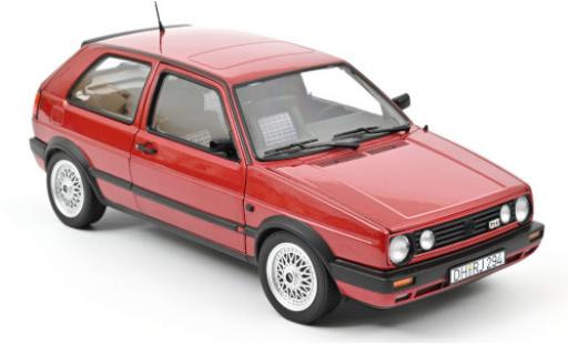 Diecast model cars Volkswagen Golf GTI II metallic red 1990 1/18 Norev