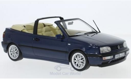 Diecast model cars Volkswagen Golf Cabriolet III Convertible metallic blue 1995 1/18 Norev