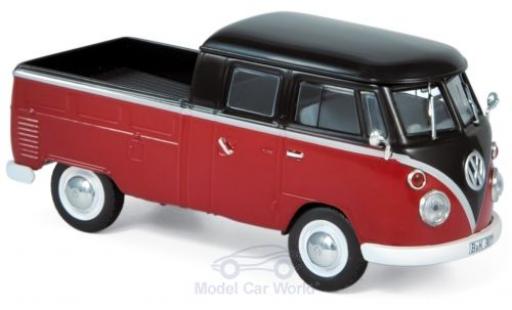 Diecast model cars Volkswagen T1 B Doppelkabine red/black 1961 1/43 Norev
