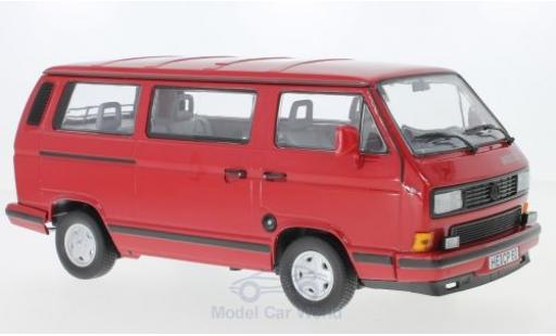 Diecast model cars Volkswagen T3 B Multivan Redstar red 1992 1/18 Norev