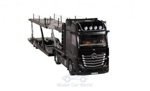 Diecast model cars Mercedes Actros Gigaspace 4X2 FH25 black/grey Autotransporter 1/18 NZG